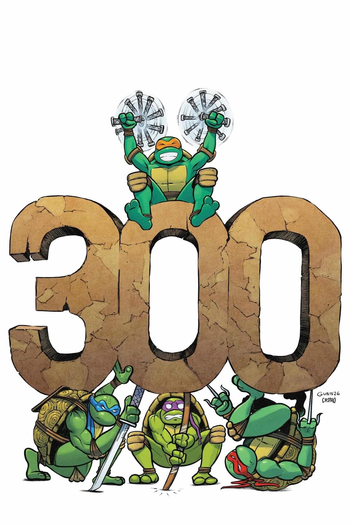 TMNT #20 - GUNN - 300TH ISSUE - VIRGIN 300 - LTD 500