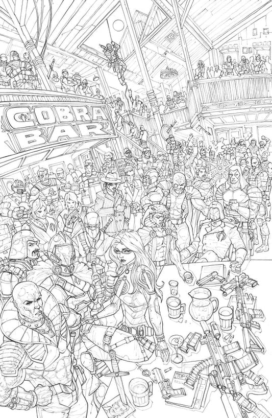 GI JOE REAL AMERICAN HERO #320 ALAN QUAH - 616 SHARED EXCLUSIVE - VIRGIN B&W INKS LTD 750