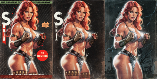 RED SONJA SHE-DEVIL WITH A SWORD #1 - CEDRIC POULAT - 3 COVER BUNDLE