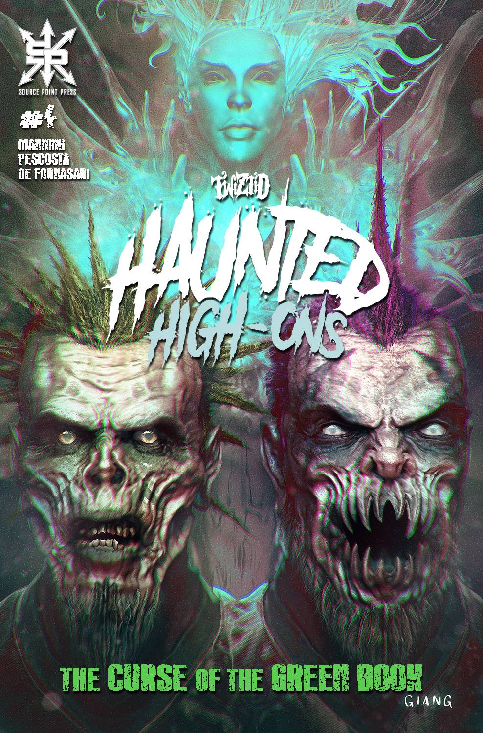 TWIZTID HAUNTED HIGH ONS CURSE OF GREEN BOOK #4 GIANG VARIANT