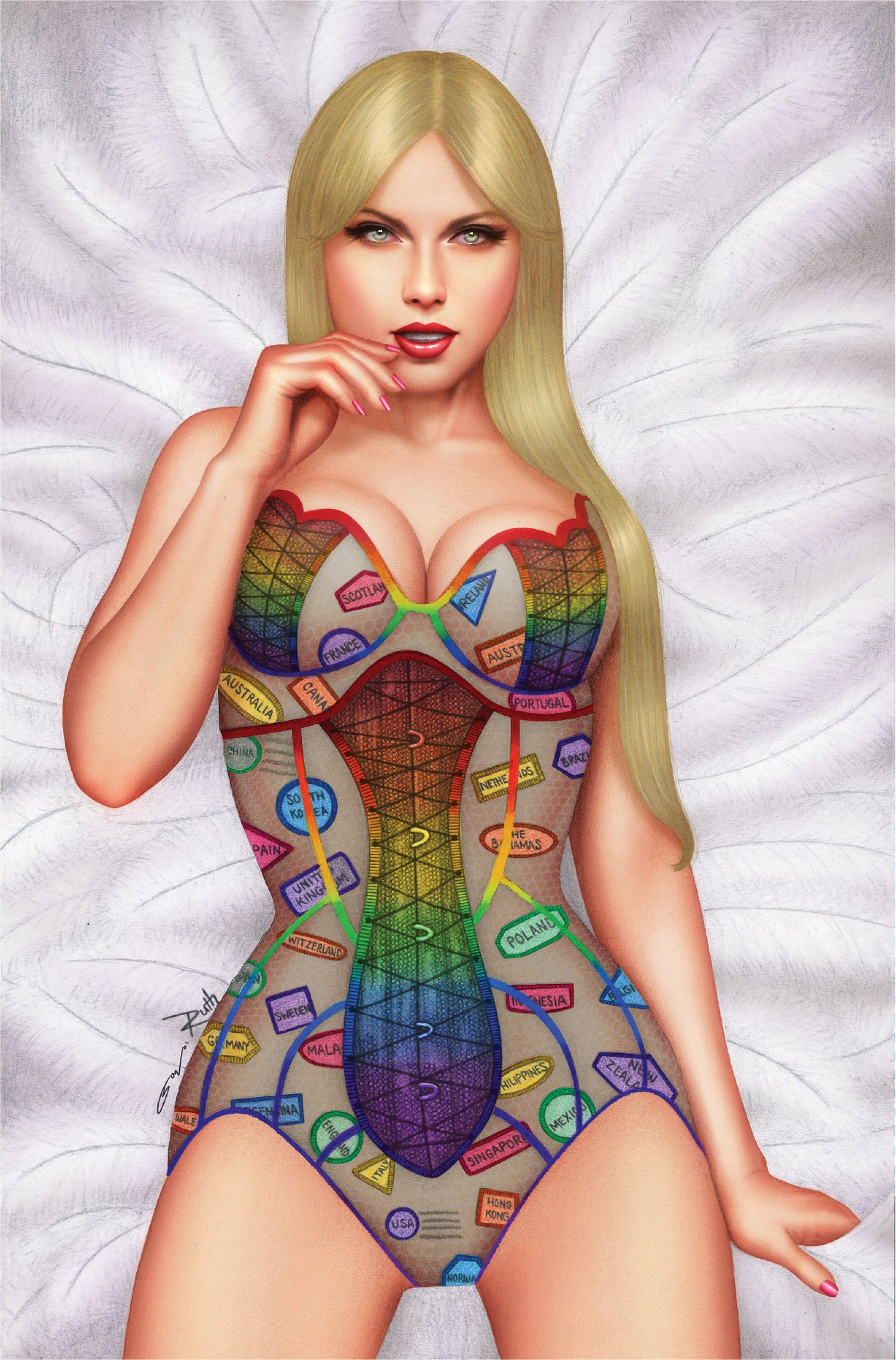 FEMALE FORCE: TAYLOR SWIFT #2 - NYCC 2024 RUTH LUCAS RAINBOW ART ONLY EXCLUSIVE - LTD 250