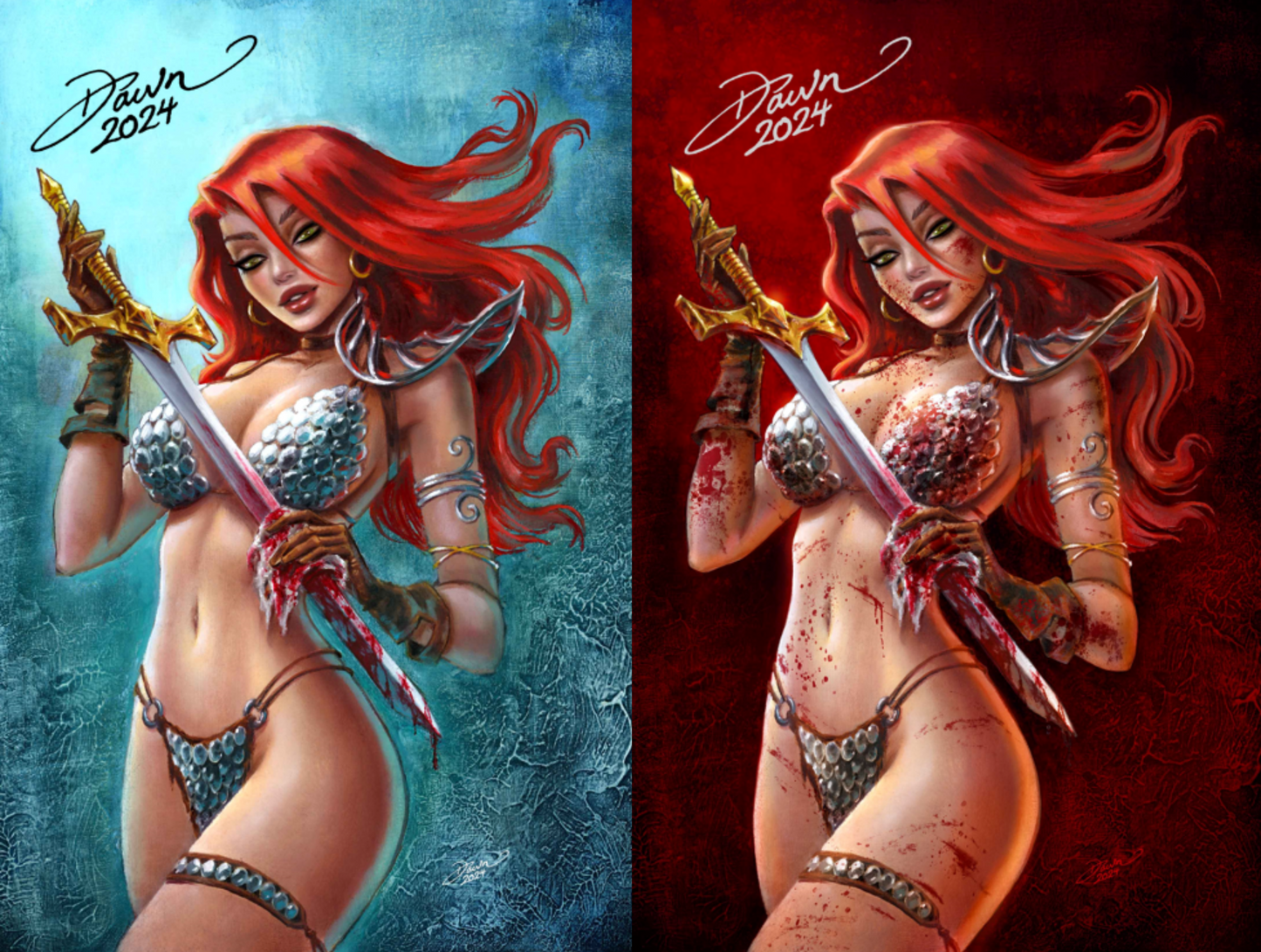 Red Sonja Death and the Devil #2 - Dawn McTeigue NYCC 2024 TWO BOOK SET